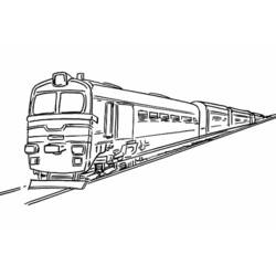 Раскраска: Поезд / Локомотив (транспорт) #135083 - Бесплатные раскраски для печати