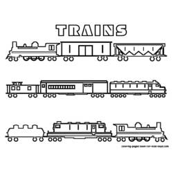 Раскраска: Поезд / Локомотив (транспорт) #135084 - Бесплатные раскраски для печати