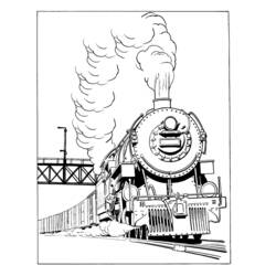 Раскраска: Поезд / Локомотив (транспорт) #135088 - Бесплатные раскраски для печати