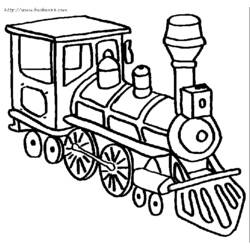 Раскраска: Поезд / Локомотив (транспорт) #135094 - Бесплатные раскраски для печати