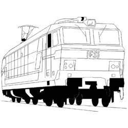 Раскраска: Поезд / Локомотив (транспорт) #135096 - Бесплатные раскраски для печати