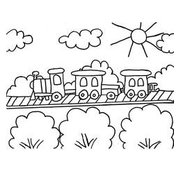 Раскраска: Поезд / Локомотив (транспорт) #135098 - Бесплатные раскраски для печати