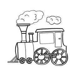 Раскраска: Поезд / Локомотив (транспорт) #135105 - Бесплатные раскраски для печати