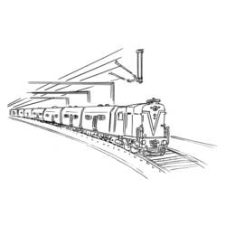 Раскраска: Поезд / Локомотив (транспорт) #135108 - Бесплатные раскраски для печати