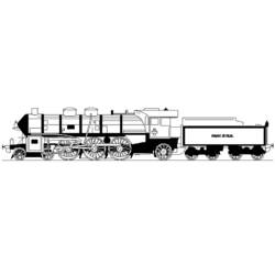 Раскраска: Поезд / Локомотив (транспорт) #135142 - Бесплатные раскраски для печати