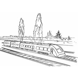 Раскраска: Поезд / Локомотив (транспорт) #135157 - Бесплатные раскраски для печати