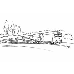 Раскраска: Поезд / Локомотив (транспорт) #135171 - Бесплатные раскраски для печати