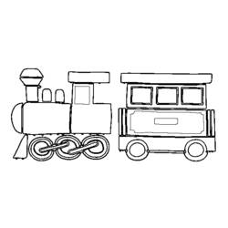 Раскраска: Поезд / Локомотив (транспорт) #135221 - Бесплатные раскраски для печати