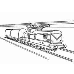 Раскраска: Поезд / Локомотив (транспорт) #135224 - Бесплатные раскраски для печати