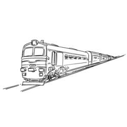Раскраска: Поезд / Локомотив (транспорт) #135237 - Бесплатные раскраски для печати