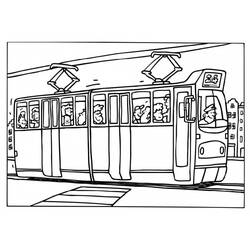 Раскраска: трамвай (транспорт) #145407 - Бесплатные раскраски для печати