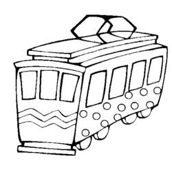 Раскраска: трамвай (транспорт) #145409 - Бесплатные раскраски для печати
