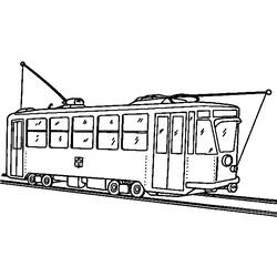 Раскраска: трамвай (транспорт) #145410 - Бесплатные раскраски для печати