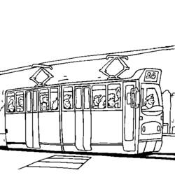 Раскраска: трамвай (транспорт) #145413 - Бесплатные раскраски для печати