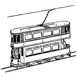 Раскраска: трамвай (транспорт) #145598 - Бесплатные раскраски для печати