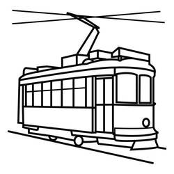 Раскраска: трамвай (транспорт) #145802 - Бесплатные раскраски для печати