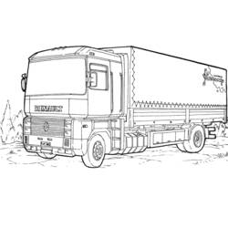 Раскраска: грузовик (транспорт) #135529 - Бесплатные раскраски для печати