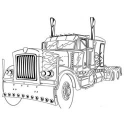 Раскраска: грузовик (транспорт) #135535 - Бесплатные раскраски для печати