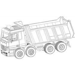 Раскраска: грузовик (транспорт) #135541 - Бесплатные раскраски для печати