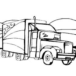 Раскраска: грузовик (транспорт) #135548 - Бесплатные раскраски для печати