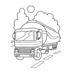 Раскраска: грузовик (транспорт) #135573 - Бесплатные раскраски для печати