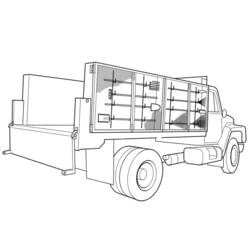 Раскраска: грузовик (транспорт) #135579 - Бесплатные раскраски для печати