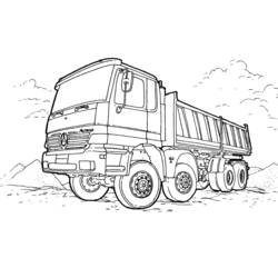 Раскраска: грузовик (транспорт) #135580 - Бесплатные раскраски для печати