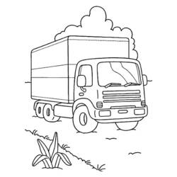 Раскраска: грузовик (транспорт) #135603 - Бесплатные раскраски для печати