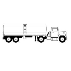 Раскраска: грузовик (транспорт) #135605 - Бесплатные раскраски для печати