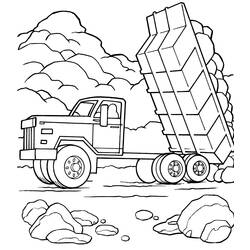 Раскраска: грузовик (транспорт) #135643 - Бесплатные раскраски для печати