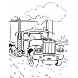 Раскраска: грузовик (транспорт) #135669 - Бесплатные раскраски для печати