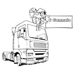 Раскраска: грузовик (транспорт) #135696 - Бесплатные раскраски для печати