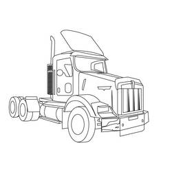 Раскраска: грузовик (транспорт) #135697 - Бесплатные раскраски для печати