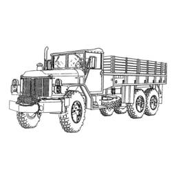 Раскраска: грузовик (транспорт) #135706 - Бесплатные раскраски для печати