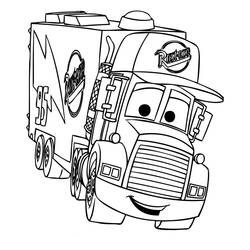 Раскраска: грузовик (транспорт) #135707 - Бесплатные раскраски для печати