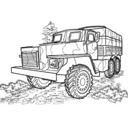 Раскраска: грузовик (транспорт) #135735 - Бесплатные раскраски для печати