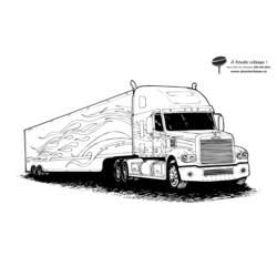 Раскраска: грузовик (транспорт) #135749 - Бесплатные раскраски для печати
