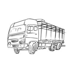 Раскраска: грузовик (транспорт) #135755 - Бесплатные раскраски для печати