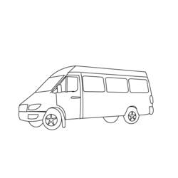 Раскраска: фургон (транспорт) #145265 - Бесплатные раскраски для печати