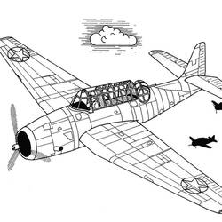 Раскраска: Военный самолет (транспорт) #141037 - Бесплатные раскраски для печати