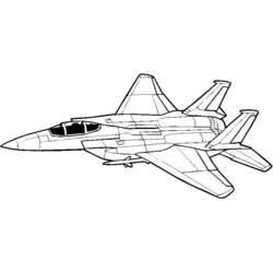 Раскраски: Военный самолет - Бесплатные раскраски для печати