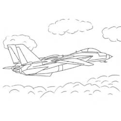 Раскраска: Военный самолет (транспорт) #141039 - Бесплатные раскраски для печати