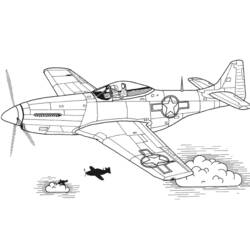 Раскраска: Военный самолет (транспорт) #141048 - Бесплатные раскраски для печати