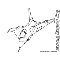 Раскраска: Военный самолет (транспорт) #141086 - Бесплатные раскраски для печати