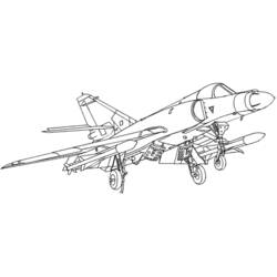 Раскраска: Военный самолет (транспорт) #141093 - Бесплатные раскраски для печати