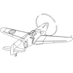 Раскраска: Военный самолет (транспорт) #141108 - Бесплатные раскраски для печати