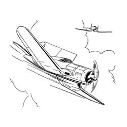 Раскраска: Военный самолет (транспорт) #141233 - Бесплатные раскраски для печати
