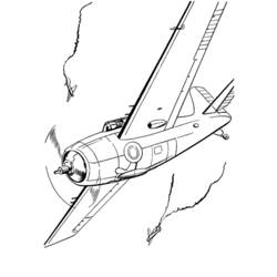 Раскраска: Военный самолет (транспорт) #141244 - Бесплатные раскраски для печати