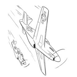 Раскраска: Военный самолет (транспорт) #141249 - Бесплатные раскраски для печати