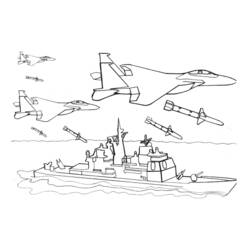 Раскраска: Военная лодка (транспорт) #138534 - Бесплатные раскраски для печати
